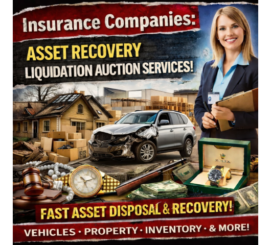 Asset Recovery Liquidation Auction Services for Insurance Companies | Fast Claims Disposal & Maximum Recovery Online