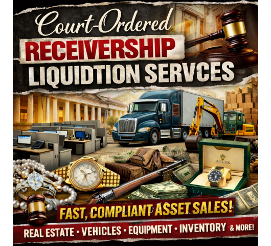 Court-Ordered Receivership Liquidation Auction Services | Fast, Compliant Asset Sales Online